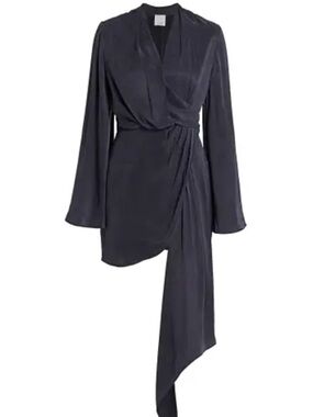 Acler | Dresses | Acler Palms Pleated Satin Mini Dress Size 4 | Poshmark